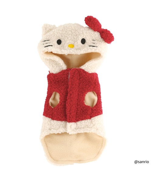 sanrio(サンリオ)の「【 sanrio / サンリオ 】 ボアタンク なりきりフード付き ペットウェア PTFB1 sanrio SKE(ペットウェア・レディース・レッド/ピンク/ホワイト/イエロー・SMALL/MEDIUM/LARGE)」の4枚目の写真