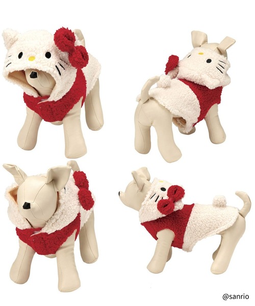 sanrio(サンリオ)の「【 sanrio / サンリオ 】 ボアタンク なりきりフード付き ペットウェア PTFB1 sanrio SKE(ペットウェア・レディース・レッド/ピンク/ホワイト/イエロー・SMALL/MEDIUM/LARGE)」の6枚目の写真