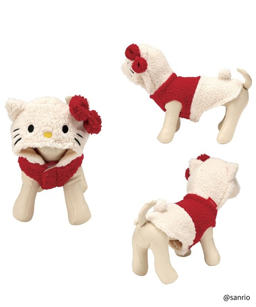 sanrio / サンリオ 】 ボアタンク なりきりフード付き ペットウェア