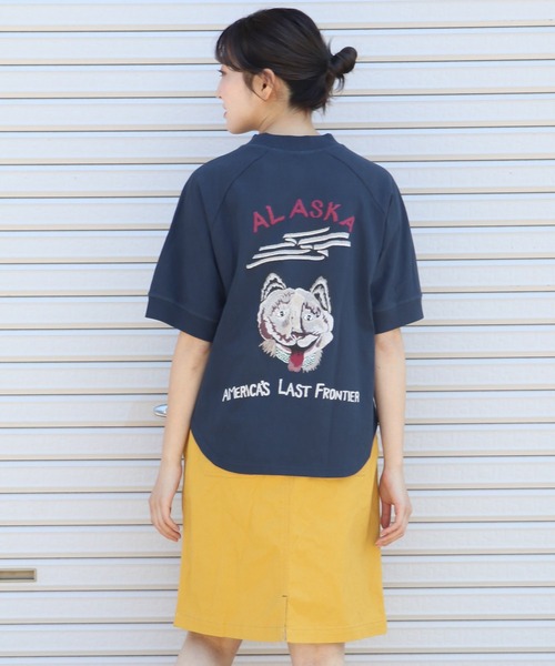 KRIFF MAYER Lady's Collection(クリフメイヤーレディースコレクション)の「ウェットプロテクトゆるT(スーべニア)(Tシャツ/カットソー・レディース・サックスブルー/オレンジ系その他/グレー/オフホワイト/その他5/ネイビー/チャコール/カラフル・LARGE/MEDIUM)」の4枚目の写真