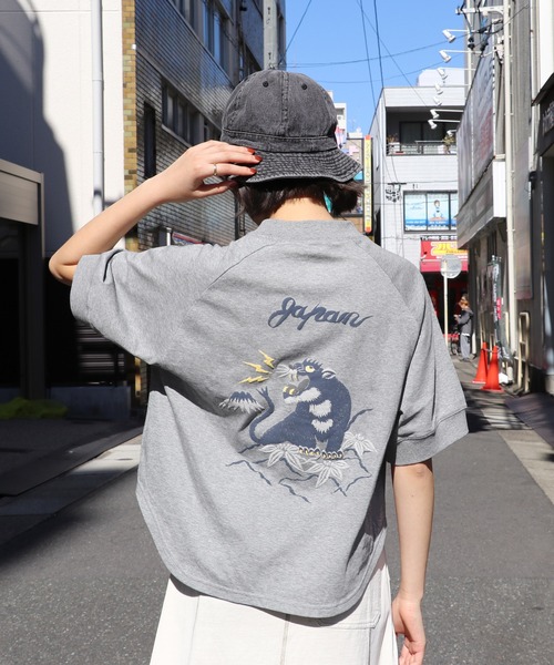 KRIFF MAYER Lady's Collection(クリフメイヤーレディースコレクション)の「ウェットプロテクトゆるT(スーべニア)(Tシャツ/カットソー・レディース・サックスブルー/オレンジ系その他/グレー/オフホワイト/その他5/ネイビー/チャコール/カラフル・LARGE/MEDIUM)」の1枚目の写真