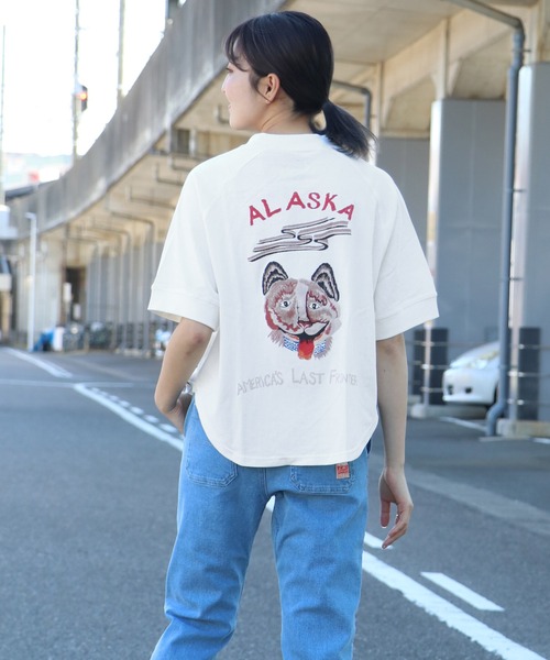 KRIFF MAYER Lady's Collection(クリフメイヤーレディースコレクション)の「ウェットプロテクトゆるT(スーべニア)(Tシャツ/カットソー・レディース・サックスブルー/オレンジ系その他/グレー/オフホワイト/その他5/ネイビー/チャコール/カラフル・LARGE/MEDIUM)」の2枚目の写真