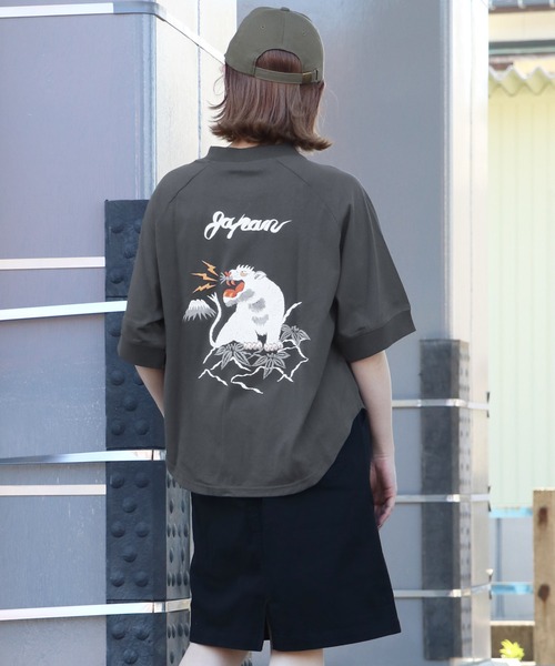 KRIFF MAYER Lady's Collection(クリフメイヤーレディースコレクション)の「ウェットプロテクトゆるT(スーべニア)(Tシャツ/カットソー・レディース・サックスブルー/オレンジ系その他/グレー/オフホワイト/その他5/ネイビー/チャコール/カラフル・LARGE/MEDIUM)」の3枚目の写真