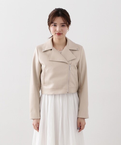 PROPORTION BODY DRESSING(プロポーションボディドレッシング)の「ショートライダース / 1214155304(ライダースジャケット・レディース・ブラック/オフホワイト・MEDIUM/SMALL)」の13枚目の写真