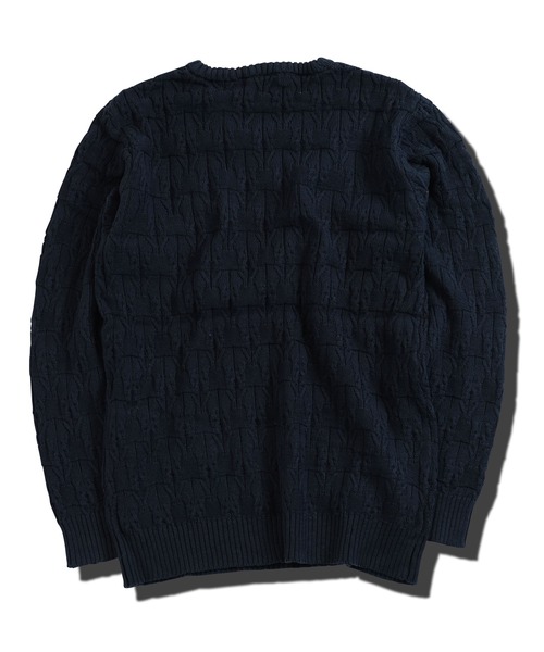 jiggys shop(ジギーズショップ)の「コットン ジャガード クルーニット(ニット/セーター・メンズ・ネイビー/ホワイト/ブラック/グレー系その他・MEDIUM/LARGE/X-LARGE)」の8枚目の写真