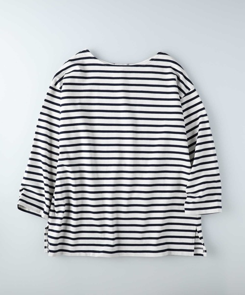 BACK NUMBER(バックナンバー)の「【BACK NUMBER】ボーダー長袖Tシャツ(Tシャツ/カットソー・レディース・ブルー/ホワイト×ライトピンク/ネイビー×ホワイト/グリーン・S/L/M/XL)」の6枚目の写真