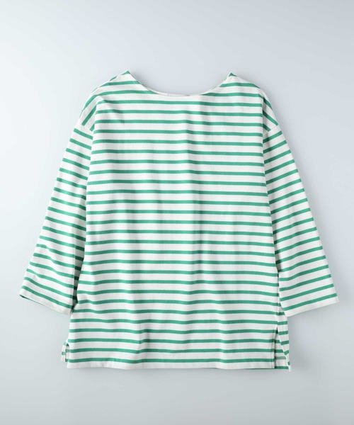 BACK NUMBER(バックナンバー)の「【BACK NUMBER】ボーダー長袖Tシャツ(Tシャツ/カットソー・レディース・ブルー/ホワイト×ライトピンク/ネイビー×ホワイト/グリーン・S/L/M/XL)」の12枚目の写真