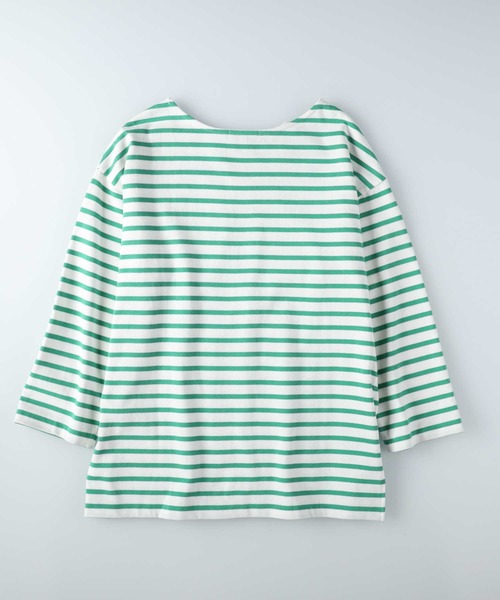BACK NUMBER(バックナンバー)の「【BACK NUMBER】ボーダー長袖Tシャツ(Tシャツ/カットソー・レディース・ブルー/ホワイト×ライトピンク/ネイビー×ホワイト/グリーン・S/L/M/XL)」の21枚目の写真