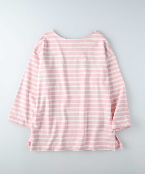 BACK NUMBER(バックナンバー)の「【BACK NUMBER】ボーダー長袖Tシャツ(Tシャツ/カットソー・レディース・ブルー/ホワイト×ライトピンク/ネイビー×ホワイト/グリーン・S/L/M/XL)」の11枚目の写真