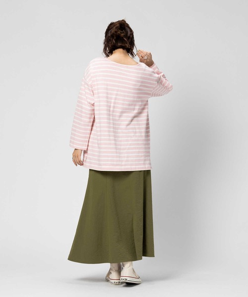 BACK NUMBER(バックナンバー)の「【BACK NUMBER】ボーダー長袖Tシャツ(Tシャツ/カットソー・レディース・ブルー/ホワイト×ライトピンク/ネイビー×ホワイト/グリーン・S/L/M/XL)」の13枚目の写真
