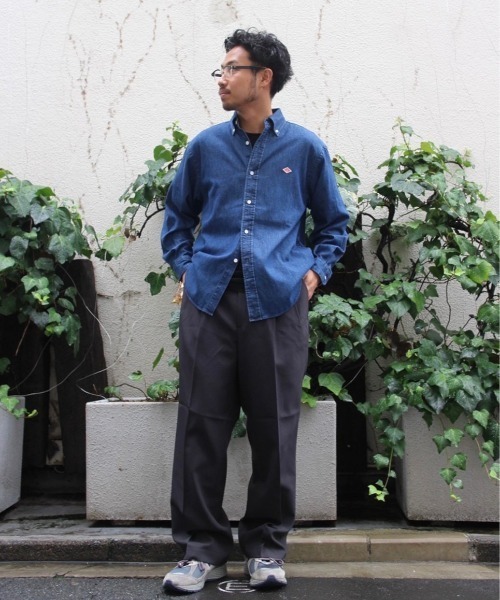 GYMPHLEX(ジムフレックス)の「GYMPHLEX/ジムフレックス 2タック ストレートパンツ 2TUCK STRAIGHT PANTS E0152 PTR(スラックス・メンズ・ダークネイビー/チャコールグレー・L)」の5枚目の写真