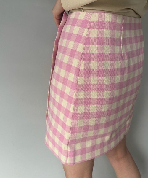Fano Studios(ファノ ストゥディオズ)の「ギンガムチェックラップデザインミニスカート FX23B082【Fano Studios】(スカート・レディース・ピンク・M/S)」の16枚目の写真