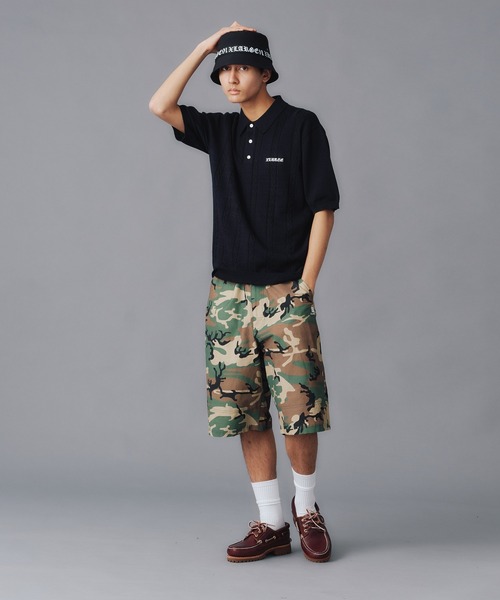 XLARGE(エクストララージ)の「EMBROIDERED LOGO KNIT POLO SHIRT(ポロシャツ・メンズ・ブラウン/ホワイト/ブラック・XL/L/M/S)」の9枚目の写真