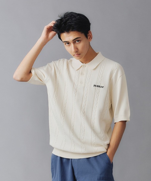 XLARGE(エクストララージ)の「EMBROIDERED LOGO KNIT POLO SHIRT(ポロシャツ・メンズ・ブラウン/ホワイト/ブラック・XL/L/M/S)」の4枚目の写真