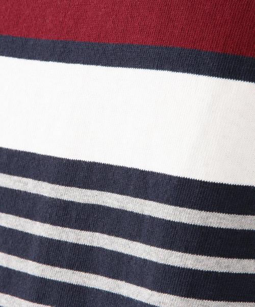 coen（コーエン）の「パネルボーダーボートネックカットソー（Tシャツ/カットソー・メンズ・ネイビー/グレー/オフホワイト・SMALL/MEDIUM/X-LARGE/LARGE）」の11枚目の写真