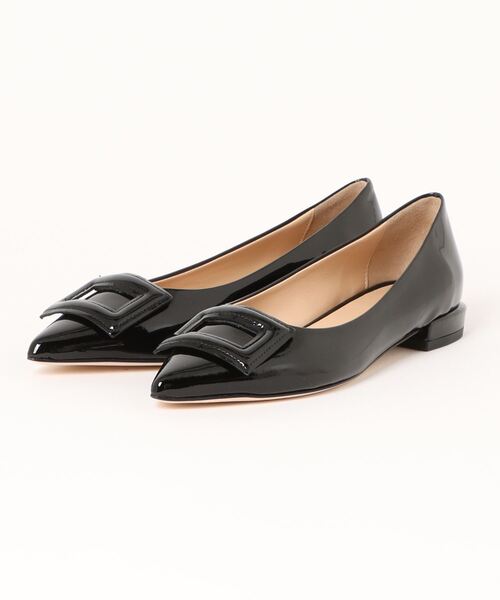 【セール】ファビオルスコーニ/DORIS1639 VERNICE NERO 同素材バックル パンプス（パンプス）｜Fabio Rusconi（ファビオルスコーニ）