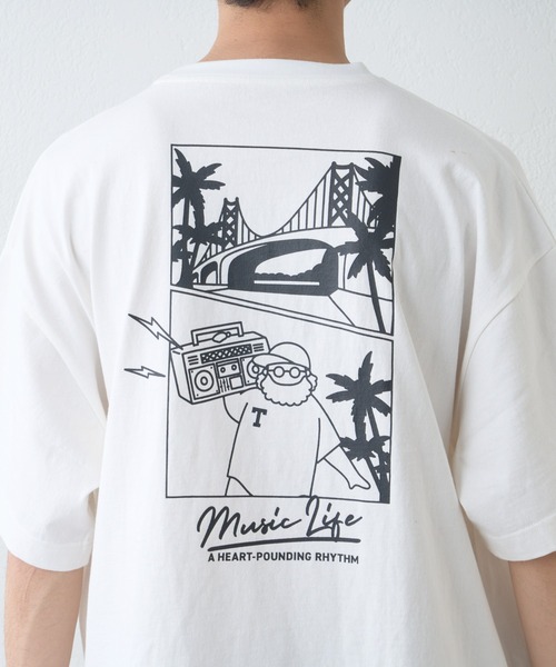 おじさんシリーズ》ワンポイント刺繍半袖Tee（Tシャツ/カットソー