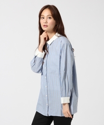 GLOBAL WORK | コットンテンセルロングシャツ長袖/566265(シャツ/ブラウス)