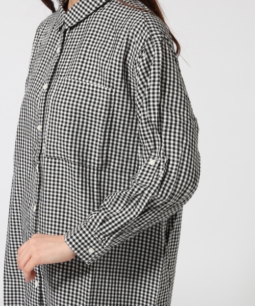 GLOBAL WORK（グローバルワーク）の「コットンテンセルロングシャツ長袖/566265（シャツ/ブラウス・レディース・ホワイト/ホワイト系その他/その他/ライトブルー/その他2/ブルー/カーキ・SMALL/LARGE/MEDIUM）」の10枚目の写真