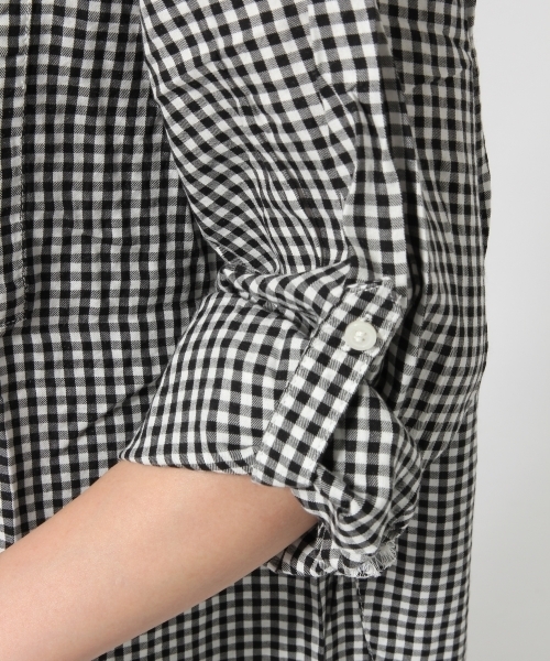 GLOBAL WORK（グローバルワーク）の「コットンテンセルロングシャツ長袖/566265（シャツ/ブラウス・レディース・ホワイト/ホワイト系その他/その他/ライトブルー/その他2/ブルー/カーキ・SMALL/LARGE/MEDIUM）」の12枚目の写真