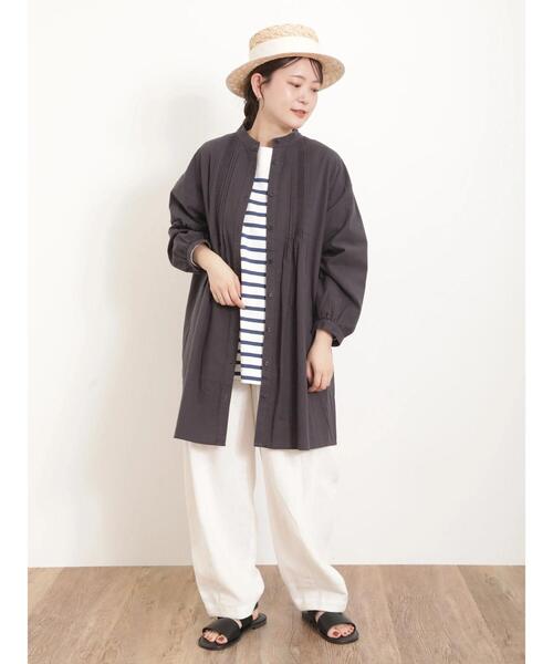 Samansa Mos2(サマンサ モスモス)の「パネルボーダーロンT(Tシャツ/カットソー・レディース・ブラック/ラベンダー/イエロー/ネイビー・F)」の11枚目の写真