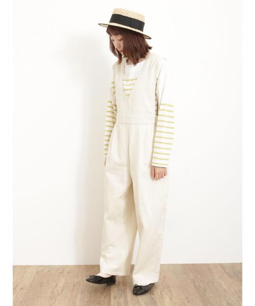 Samansa Mos2(サマンサ モスモス)の「パネルボーダーロンT(Tシャツ/カットソー・レディース・ブラック/ラベンダー/イエロー/ネイビー・F)」の14枚目の写真