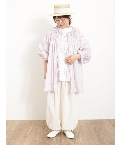 Samansa Mos2(サマンサ モスモス)の「パネルボーダーロンT(Tシャツ/カットソー・レディース・ブラック/ラベンダー/イエロー/ネイビー・F)」の19枚目の写真