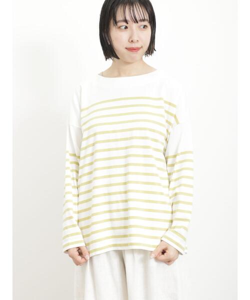 Samansa Mos2(サマンサ モスモス)の「パネルボーダーロンT(Tシャツ/カットソー・レディース・ブラック/ラベンダー/イエロー/ネイビー・F)」の20枚目の写真