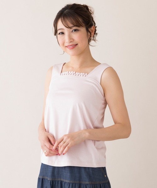 サークルレースキャミソール（Tシャツ/カットソー）｜Rose Tiara（ローズティアラ） 5,676円