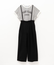 NAVY ２WAY　インナーTシャツSETサロペットアンサンブル