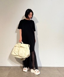 オーガニックコットンドッキングTシャツワンピース