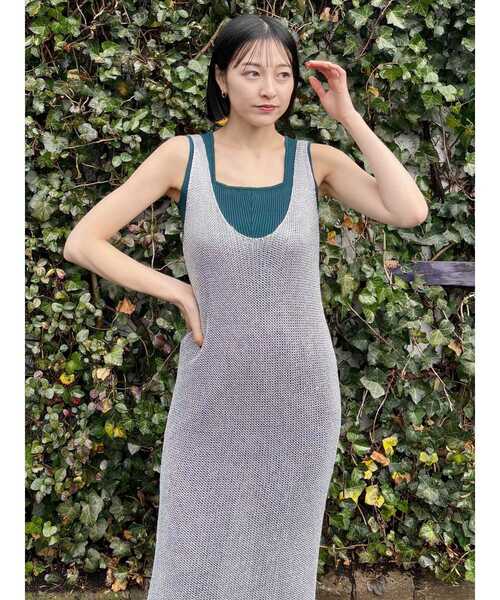 MURUA(ムルーア)の「メタリックメッシュロングワンピース(ワンピース・レディース・グリーン/シルバー・FREE)」の8枚目の写真