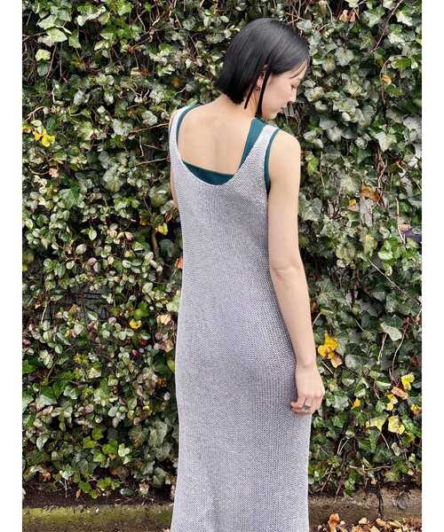 MURUA(ムルーア)の「メタリックメッシュロングワンピース(ワンピース・レディース・グリーン/シルバー・FREE)」の9枚目の写真