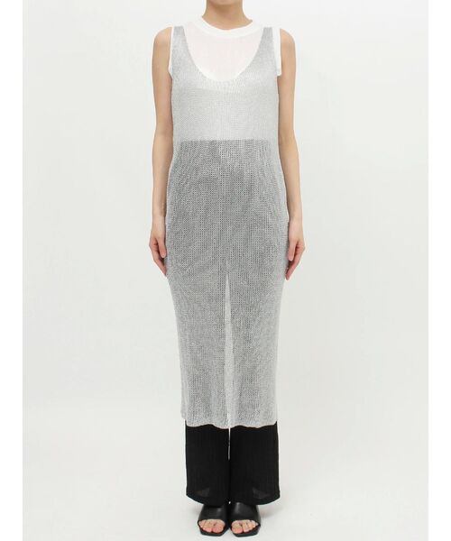 MURUA(ムルーア)の「メタリックメッシュロングワンピース(ワンピース・レディース・グリーン/シルバー・FREE)」の14枚目の写真