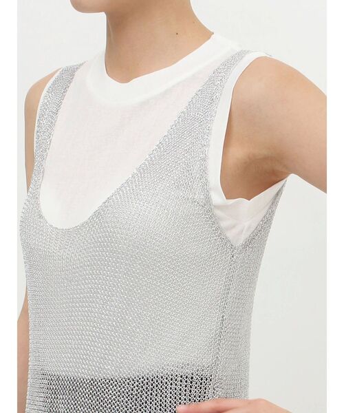 MURUA(ムルーア)の「メタリックメッシュロングワンピース(ワンピース・レディース・グリーン/シルバー・FREE)」の18枚目の写真