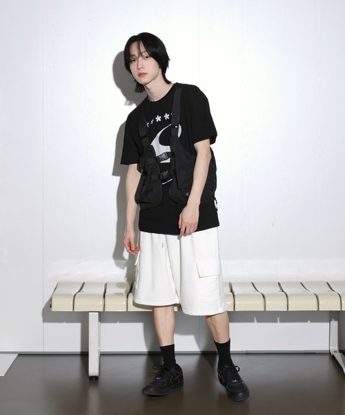 FOLLOWIN（フォロウィン）の「[UNISEX][ストリートファッション] カーゴ 7分丈トレーニングスポーティーバミューダワイドパンツ（スウェットパンツ・レディース・アイボリー/ブラック/チャコール・FREE）」の10枚目の写真