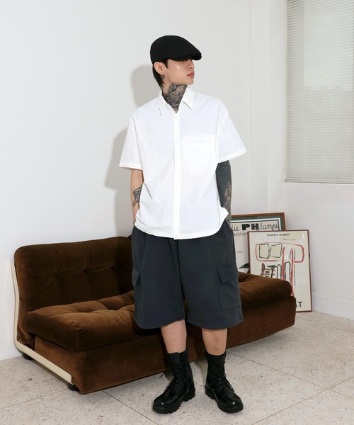 FOLLOWIN（フォロウィン）の「[UNISEX][ストリートファッション] カーゴ 7分丈トレーニングスポーティーバミューダワイドパンツ（スウェットパンツ・レディース・アイボリー/ブラック/チャコール・FREE）」の17枚目の写真