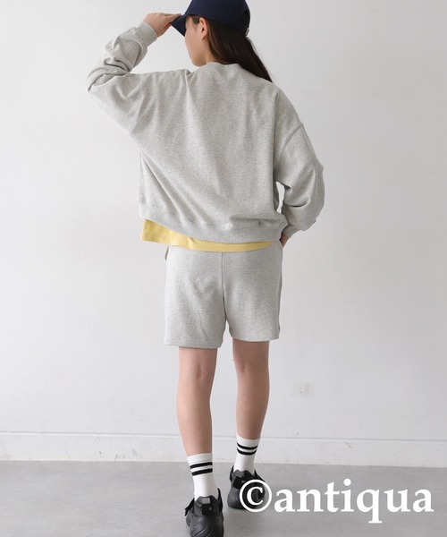 antiqua（アンティカ）の「カレッジロゴプルオーバー（スウェット・キッズ・ブラック/杢グレー/オフホワイト・150/140/160）」の20枚目の写真