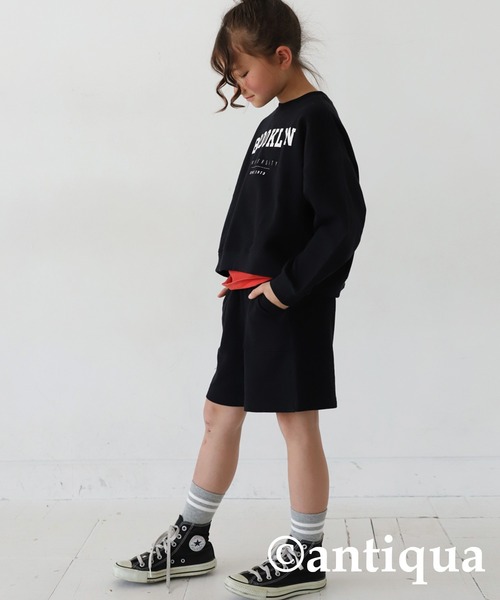 antiqua（アンティカ）の「カレッジロゴプルオーバー（スウェット・キッズ・ブラック/杢グレー/オフホワイト・150/140/160）」の12枚目の写真