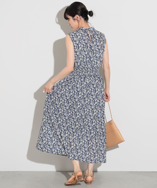 BEAMS HEART(ビームスハート)の「BEAMS HEART / 小花柄 タイカラー ワンピース(ワンピース・レディース・イエロー系その他5/グリーン/ネイビー・FREE)」の12枚目の写真
