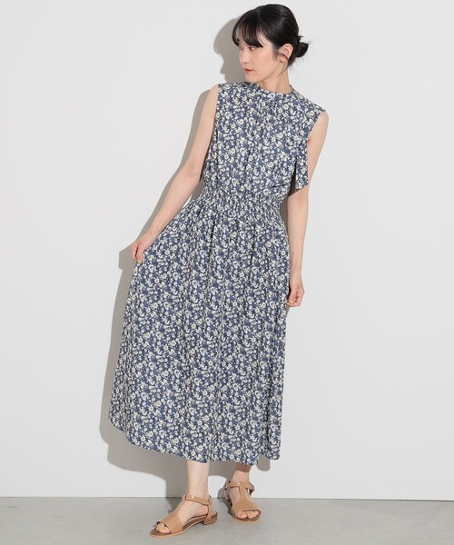 BEAMS HEART(ビームスハート)の「BEAMS HEART / 小花柄 タイカラー ワンピース(ワンピース・レディース・イエロー系その他5/グリーン/ネイビー・FREE)」の13枚目の写真