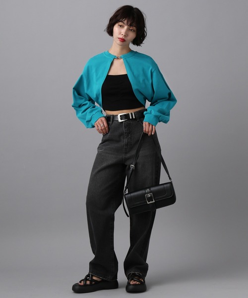 PAGEBOY（ページボーイ）の「ホックカットボレロ（カーディガン/ボレロ・レディース・ブラック/オフホワイト/ターコイズブルー・FREE）」の17枚目の写真