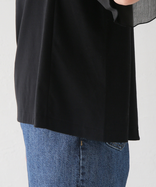 La TOTALITE(ラトータリテ)の「ボイルギャザースリーブカットソー(Tシャツ/カットソー・レディース・ホワイト/ブラック・FREE)」の18枚目の写真