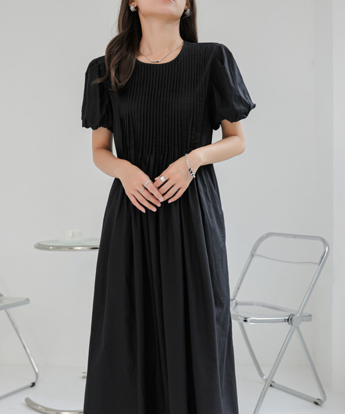 【セール】ピンタックフレアワンピース（ワンピース）｜BANNER SELECT（バナーセレクト） 5,436円