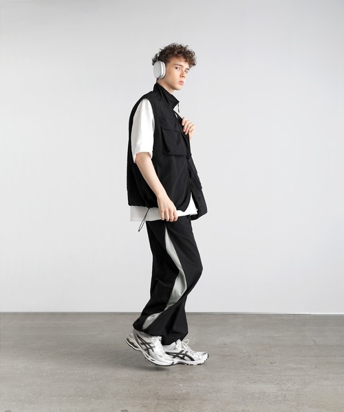 セール】ワッシャーナイロンダブルビッグポケットテックベスト（ベスト