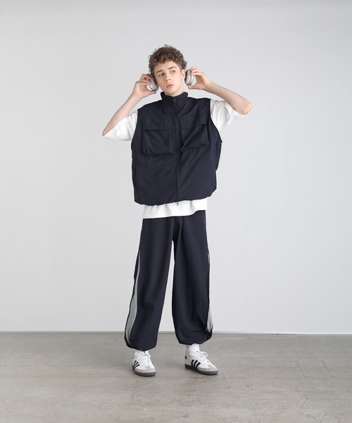 セール】ワッシャーナイロンダブルビッグポケットテックベスト（ベスト