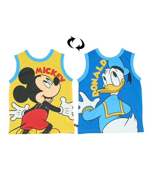 Disney(ディズニー)の「ディズニー どっちも前 タンクトップ 9467K(タンクトップ・キッズ・イエロー×グリーン/イエロー/レッド・90cm/110cm/100cm/120cm/130cm/140cm/80cm)」の5枚目の写真