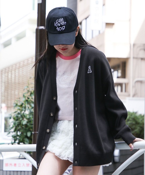 セール】【UNISEX】ALAND／ALogoKNITカーデ（カーディガン/ボレロ