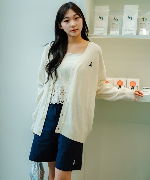 セール】【UNISEX】ALAND／ALogoKNITカーデ（カーディガン/ボレロ