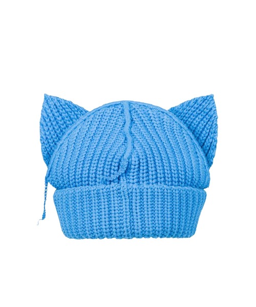Charles Jeffrey Loverboy（チャールズジェフリーラバーボーイ）の「CHUNKY EARS BEANIE（ニットキャップ/ビーニー・レディース・ブルー/ブラック・ONE SIZE）」の4枚目の写真